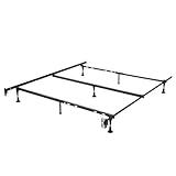 Heavy Duty 7-Leg Adjustable Metal Queen, Full, Full XL, Twin, Twin XL, Bed Frame with Center Support & Glides Only