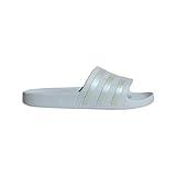 adidas Women's Adilette Aqua Slide Sandal, Halo Blue/Halo Blue/Halo Blue, 8
