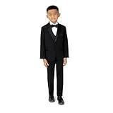 Spring Notion Boys' Classic Fit Tuxedo Set, No Tail 5 Black