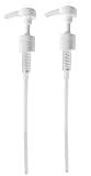 2-Pack Liter 33.8 oz Shampoo Conditioner Pump Dispenser | Fits Most Salon Brand Liter Size Bottles with a 1-inch Wide Opening | Not Compatible with Joico or Amika Bottles | White | by Geti Beauty