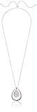 NINE WEST Women's Silver Adjustable Pendant Necklace, 40" L
