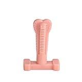 Bullibone SuperBrush: Dog Teeth Cleaning Brushing Toothbrush Stick - Long Lasting Nylon Pink Peppermint Chew Toy for Oral Care and Dental Health
