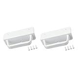 ADVANTAGE INDUSTRIES Nylon Gate Handle | Best Grip/Extra Knuckle Room | Left & Right Reversible | Sturdy Design w/Easy Alignment | Heavy Duty Outdoor Gate Pull | Aluminum & Vinyl/PVC 2 Pack - White