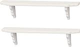 2Pcs White Dollhouse Wall Shelf,Doll House Storage Wall Shelf for Kitchen Scene Dollhouse Décor Accessories,1:12 Scale Miniature Accessories