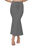 ALYNE Saree Shapewear Petticoat for Women, Women's Blended Saree Shapewear Grey