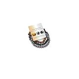 Vinswet Healing Crystal Bracelets for Women Men 8mm Tiger Eye Hematite Black Obsidian Natural Stone Beaded Stretch Bracelet Triple Protection Handmade Gemstone Reiki Spiritual Jewelry Gifts