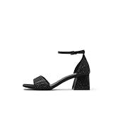 Call It Spring Women's Vickii Heeled Sandal, Black Overflow, 7
