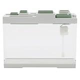 Shtvbdeqw High Profile White Slim Acrylic Desktop Aquarium - Modern Flat Back Fish Tank for Small Pets & Decor (Space-Saving Design)