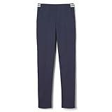 French Toast girls Stretch Contrast Elastic Waist Pull-on School Uniform Pants, Navy, 8 US