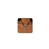 TAKAWORD Layered Leather Rope Necklace for Women Bohemian Western Turquoise Necklace Stylish Horseshoe Cactus Star Pendant Good Luck Beach Country Concert Jewelry Gift(style4)