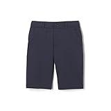 French Toast Boys' Flat Front Performance Stretch Short, Navy, 12