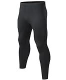 1 Pack Mens Long Johns Thermal Pants, Fleece Lined Lightweight Base Layer Bottoms, Compression Sport Leggings Winter Gear
