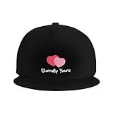 Valentine's Day Flat Bill Visor Baseball Cap for Women Men Running Hat Trucker Cap Outdoor Sports Dad Hat Black-T5