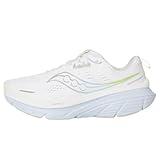 Saucony Women's Guide 18 Sneaker, White/ICE MELT, 8