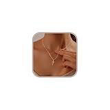 HAXIYA Gold Cross Necklaces for Women Dainty Cross Pendant for Women Non Tarnish de oro 14k puro para Tiny Cross Choker Chain Small Simple Gold Necklace Jewelry Gift for Womens