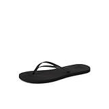Reef Bliss Nights Womens Flip Flop, Super Lightweight and Soft Footbed, Thin Strap Beach Sandal, Black, 8