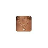 Sargetou Charm Necklaces for Women,14k Gold Plated Waterproof Dainty Choker Necklaces Summer Seashell Flower Pearl Beach Cute Cuban Paperclip Necklace Set Fashion Jewelry Gift