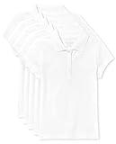 The Children's Place Girl's Short Sleeve Pique Polo, White, Medium