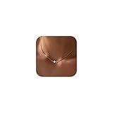 Rotnso Cross Necklace for Women 14K Gold Plated Dainty Small Sideways Cross Pendant Choker Simple Trendy Cute Cross Charm Box Chain Necklace Easter Basket Stuffers Baptism Religious Faith Jewelry Gift