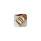 Inactwin Chunky Gold Bangle Bracelets for Women Trendy Stack Wide Wrist Cuff Bracelets Statement Arm Cuff Upper Bangle Fashion Jewelry Gift Accessories (3PCS Gold)
