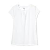 French Toast girls Short Sleeve Crewneck Tee T Shirt, White, M 7 8 US
