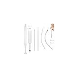 BodyAce 14G 16G 18G 20G Piercing Taper Ball Grabber Tool Stainless Steel Assistant Tools for Changing Jewelry Threadless Insertion Pin Screw On Body Piercings Kit for Ear/Nose/Navel/Lip [20G(0.8mm)]