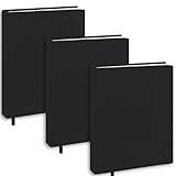 KICNIC Black Book Covers 3 Pack, 6"x9" Stretchable Book Sox Suitable for Most Hardcover Books, Up to 8.5”X9.5”, Washable and Reusable Protective Cover for Textbooks