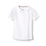 French Toast Girls Short Sleeve Peter Pan Collar (Standard & Plus) Blouse, White, 8'
