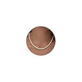 Zeffy Pearl Necklace for Women, 6MM Dainty Round Imitation Pearl Choker Necklace Wedding Delicate Jewelry for Women Simple Bridesmaid Jewelry Gifts