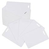 200PCS Blank Badge Cards with Slot Punch, Identification Badges PVC Cards for ID Cards for Business Office Blank Badge Cards, Standard CR80 30Mil Size