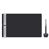 2023 HUION Inspiroy 2 Large Drawing Tablet, 10x6inch Art Tablet with Scroll Wheel 3-Set 8 Customized Keys Battery-Free Stylus, Graphics Tablet for Drawing, Design, Work with Mac, PC & Mobile, Black
