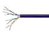 Monoprice Cat6 CMP Bulk Cable - (UL) 1000 Feet - Purple | UTP, Solid, 23AWG, 550Mhz, Pure Bare Copper Wire, Plenum Reelex II, for Networking, LAN, Modems, Routers, Server, Cloud Computing, CCTV