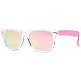 Pro Acme Kids Polarized Sunglasses, Flexible TPEE Rubber Toddler Shades for Girls Boys, Ages 3-12 (D4 Crystal/Pink Mirrored Lens)