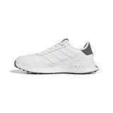 adidas Men's S2G Spikeless Leather 24 Golf Shoes, Footwear White/Charcoal, 10.5