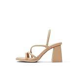 Call It Spring Women's Luxe Heeled Sandal, Medium Beige, 8