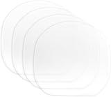 Jinshining 4 Pcs Transparent Table Tennis Rackets Adhesive Protective Film Adhesive Protective Film for Table Tennis Rubber Protector Table Tennis Rackets Maintenance Cover Table Tennis Accessories