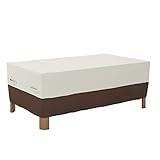 Amazon Basics Outdoor Patio Coffee Table Cover, Waterproof, Anti-UV, Durable, Beige/Tan, 48"x28"