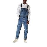 Dgoopd Men's Bib Overalls Denim Work Overalls Classic Adjustable Straps Jean Pants Pocket Overall Jumpsuit Fashion Workwear