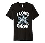 I Love Snow Winter Snowflake Lovers Premium T-Shirt