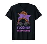 Crohn's Disease Purple Ribbon IBD Tougher Than Crohn's T-Shirt