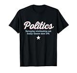 Anti Politics Anti Political Party T-Shirt, Women's, Black, 3X-Large, Short Sleeve, Crew Neck, Modern, Casual, Politics