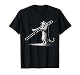 Cat Playing Trombone Player Trombonist Instrument T-Shirt