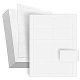 100 Pack Blank Business Card Paper for Printer, Inkjet and Laser Printable Sheets, 1000 Cards, Multi Purpose Office Supplies, 3.5 x 2 In, White