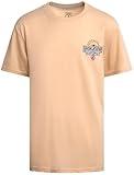 Volcom Boys T Shirt - Cotton Blend Short Sleeve Graphic Tees for Boys - Cool Casual Graphic T Shirts, Size 14, Peach