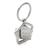 Giftana Home Sweet Home Keychain for Men and Women, House Shape Rotating Key chain, New House Keyring Housewarming Gifts Key Chain Real Estate Gifts Buying and Selling Keychain (Pack of 1)