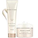 BODY FIRM Crepe Erase 2-Step Advanced Care Treatment, Anti-Aging Skin Care for Body & Neck, Firming Moisturizer Cream + Exfoliating Pre-Treatment to Support Wrinkle, Citrus