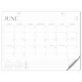 Aesthetic 2025-2026 Desk Calendar - Runs From June 2025 Until December 2026 - Large Minimalistic Office Desktop/Wall Calendar 16"x12" for Easy Organizing