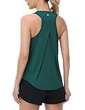 baleaf Women's Workout Tops Racerback Sleeveless Running Athletic Tank Tops Quick Dry Shirts for Sports Gym Exercise Green M