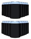 PartyPrints 25 Pack Black Blank Can Cooler Sleeves, Customizable Bulk Sublimation Insulated Foam for Beer, Collapsible Plain Drink Holder, Cold Soda Insulator, 12oz Regular, 16oz Tall Cans