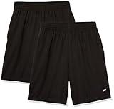 Amazon Essentials Men's Performance Tech Loose-Fit Shorts (Available in Big & Tall), Pack of 2, Black, X-Large